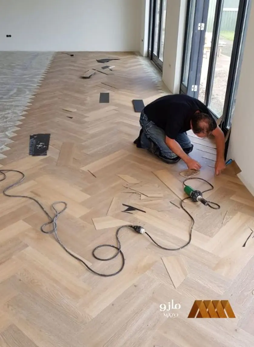  عکس زیبا از نصب پارکت لمینت روی موزاییک، راه حلی برای نوسازی